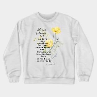 1 John 4:7 Famous Bible Verse Crewneck Sweatshirt